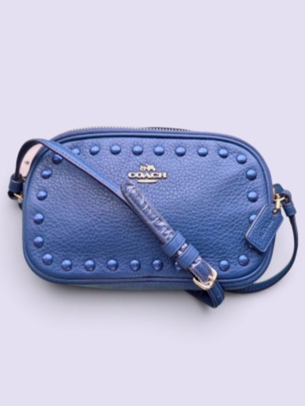 Coach 🆕 Marina Blue Stud Crossbody